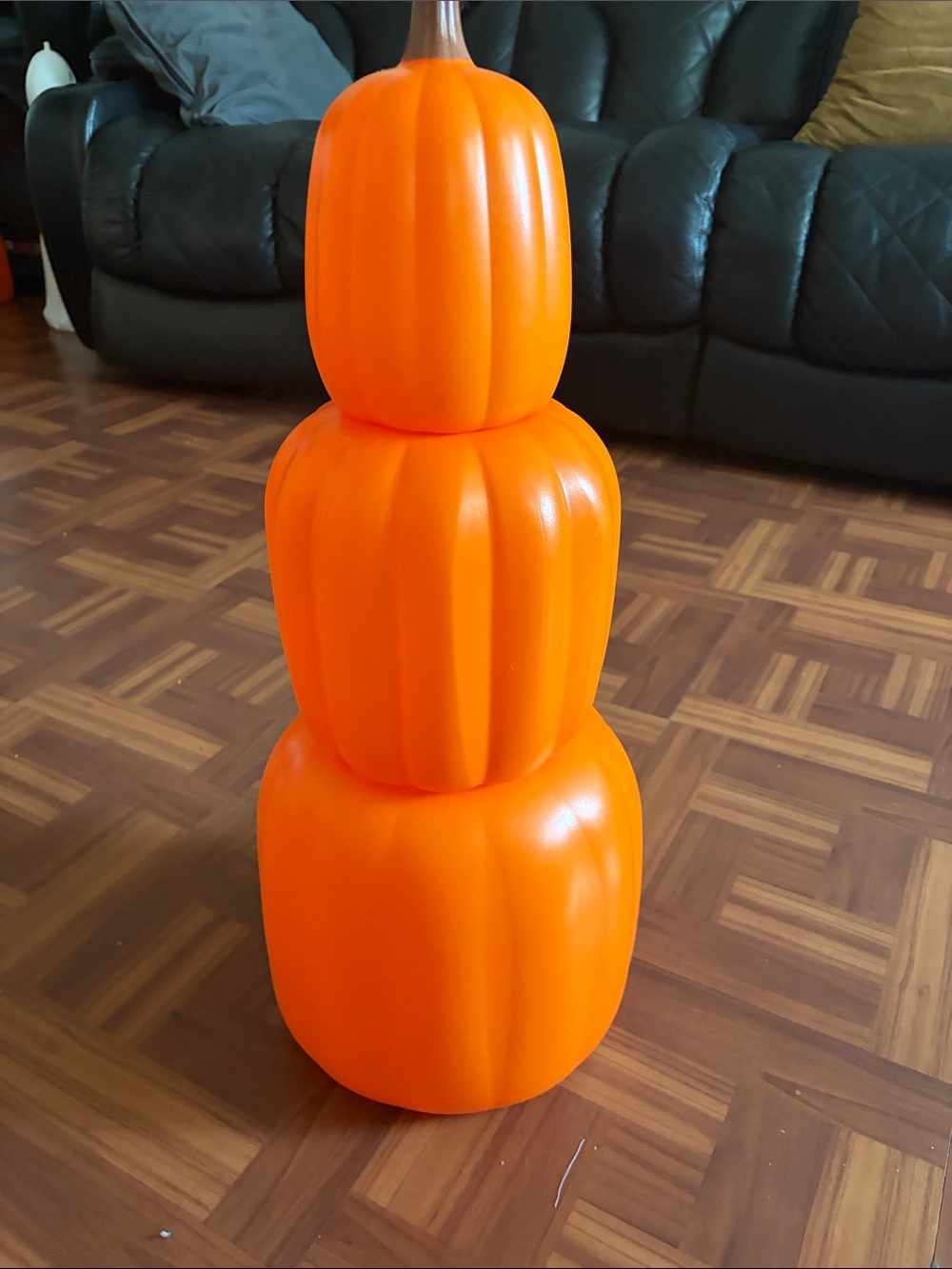 Hallmark Bright Orange Stacked Pumpkin Decor